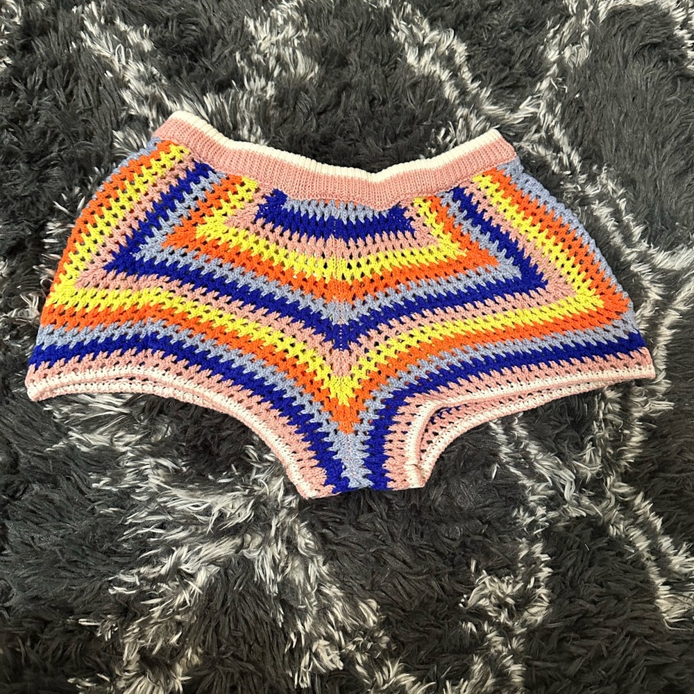 Colorful Crochet Shorts